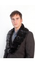 Black mink fur collar - unisex